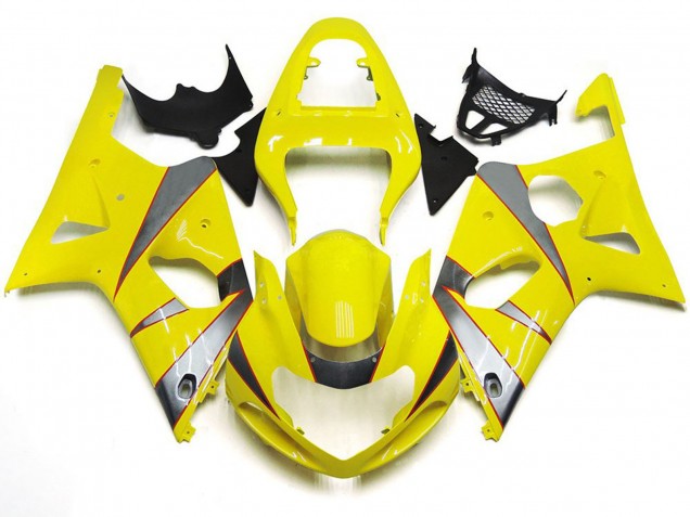 Gloss Yellow and Silver R Kit 2000-2002 GSXR 1000 Motorcycle Fairings