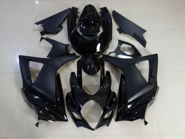 Gloss and Matte Black Plain 2007-2008 GSXR 1000 Motorcycle Fairings