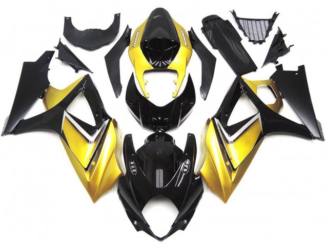 Gold Yellow Custom OEM Style 2007-2008 GSXR 1000 Motorcycle Fairings