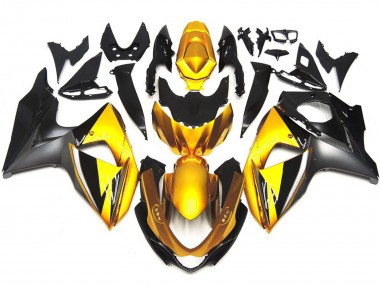 Gold and Grey OEM Style Custom 2009-2016 GSXR 1000 Motorcycle Fairings