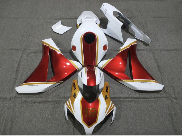 Gold and Red 19 2008-2011 CBR1000RR Motorcycle Fairings