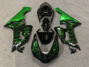 Green Flame 2005-2006 ZX6R Motorcycle Fairings