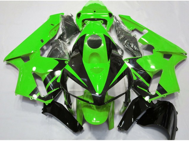 Green & Gloss Black Design 2005-2006 CBR600RR Motorcycle Fairings