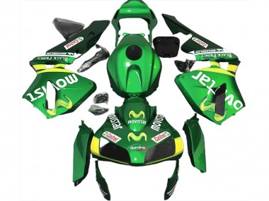 Green Movistar 2003-2004 CBR600RR Motorcycle Fairings