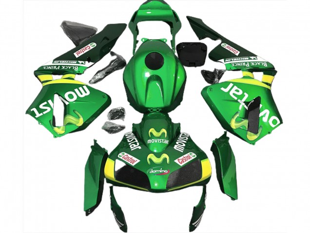 Green Movistar 2003-2004 CBR600RR Motorcycle Fairings