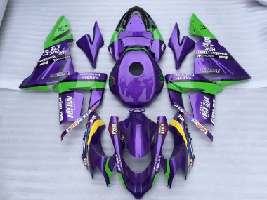 Green Purple Trick Star 2004-2005 ZX10R Motorcycle Fairings