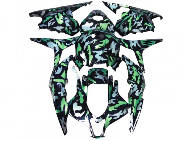Green Snow Camo 2009-2012 CBR600RR Motorcycle Fairings
