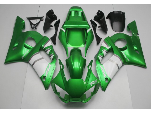 Green & White 1998-2002 R6 Motorcycle Fairings