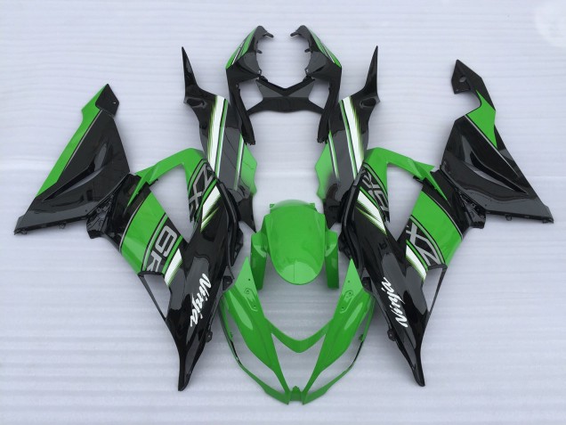 Green and Black High Gloss 2013-2018 ZX6R Motorcycle Fairings