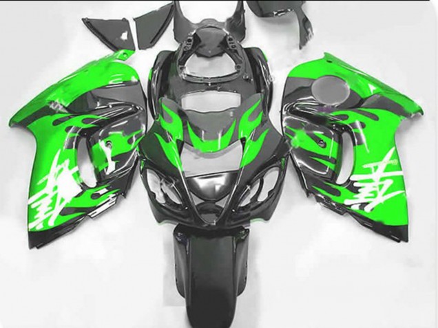 Green and Grey 2008-2020 GSXR 1300 Hayabusa Motorcycle Fairings