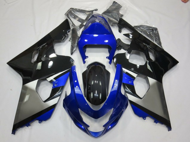 Grey Blue and Black 2004-2005 GSXR 600-750 Motorcycle Fairings
