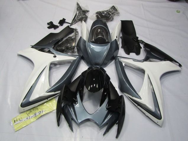 Grey and White 2006-2007 GSXR 600-750 Motorcycle Fairings Grey and White 2006-2007 GSXR 600-750 Motorcycle Fairings