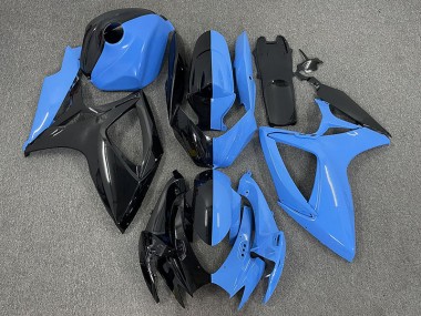 Half Blue and Black 2006-2007 GSXR 600-750 Motorcycle Fairings