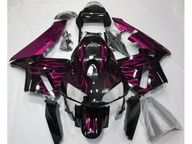 Hot Pink Flames 2003-2004 CBR600RR Motorcycle Fairings