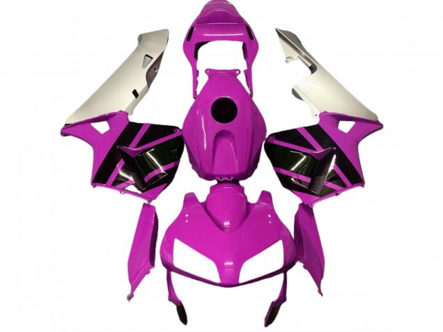 Hot Pink & Matte Silver 2003-2004 CBR600RR Motorcycle Fairings