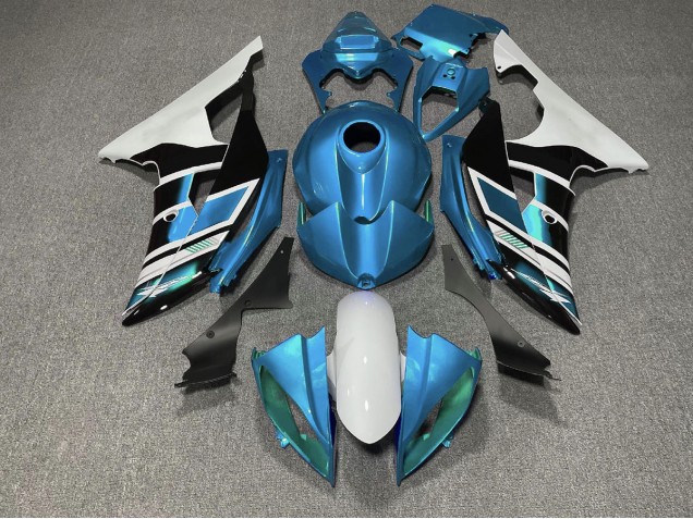 Light Blue Black and White OEM Style 2008-2016 R6 Motorcycle Fairings