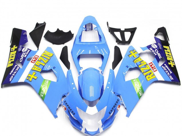 Light Blue Rizla Style 2004-2005 GSXR 600-750 Motorcycle Fairings
