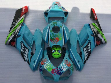 Light Blue Shark 2004-2005 CBR1000RR Motorcycle Fairings