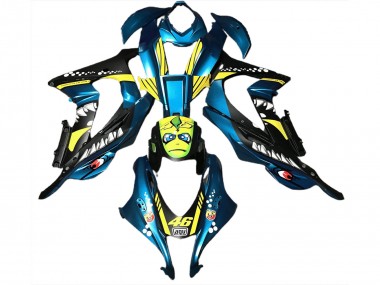 Light Blue Shark 2016-2019 ZX10R Motorcycle Fairings