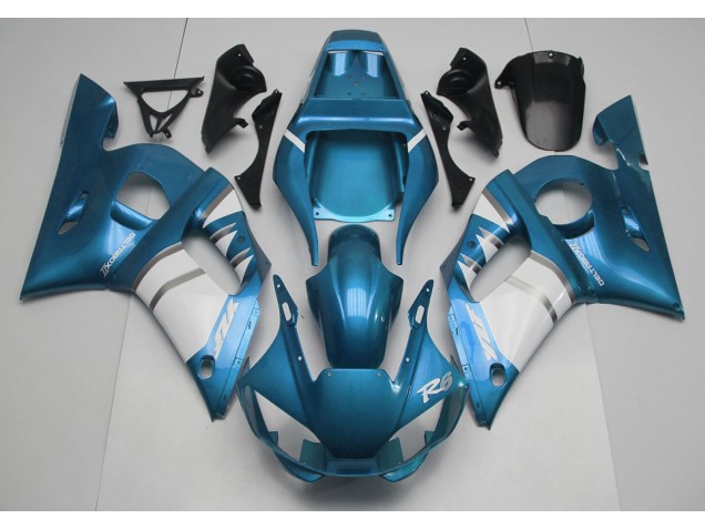 Light Blue & White 1998-2002 R6 Motorcycle Fairings