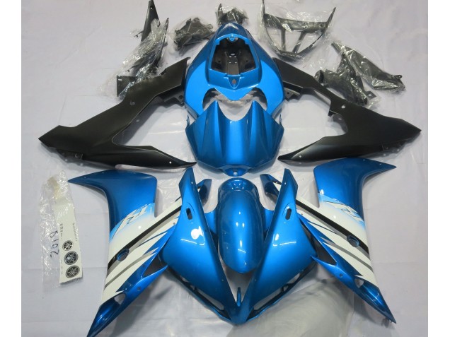 Light Blue & White 2004-2006 R1 Motorcycle Fairings