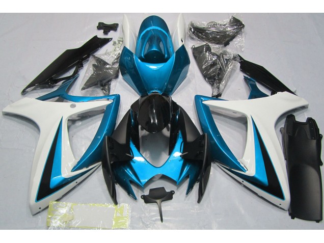 Light Blue & White 2006-2007 GSXR 600-750 Motorcycle Fairings Light Blue & White 2006-2007 GSXR 600-750 Motorcycle Fairings