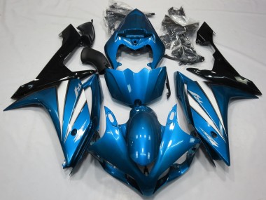 Light Blue White and Black 2007-2008 R1 Motorcycle Fairings