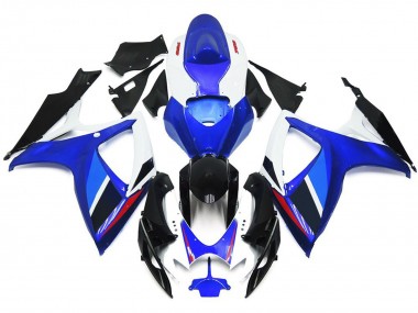 Light Blue and Deep Blue OEM Style w Red 2006-2007 GSXR 600-750 Motorcycle Fairings