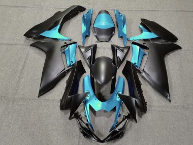 Light Blue and Matte Black 2011-2024 GSXR 600-750 Motorcycle Fairings
