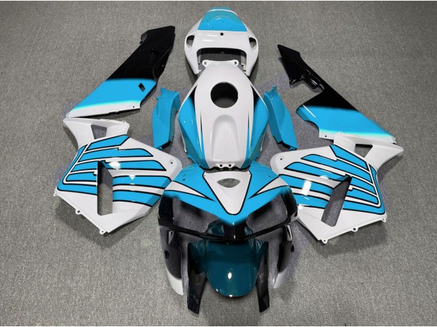 Light Blue and White Wings 2005-2006 CBR600RR Motorcycle Fairings