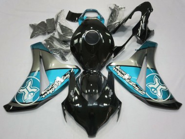 Light Blue on Black Custom 2008-2011 CBR1000RR Motorcycle Fairings