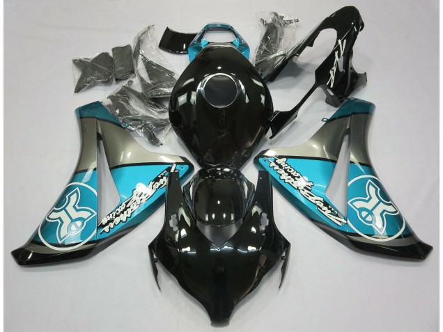 Light Blue on Black Custom 2008-2011 CBR1000RR Motorcycle Fairings