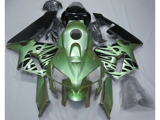 Light Green Flame 2005-2006 CBR600RR Motorcycle Fairings