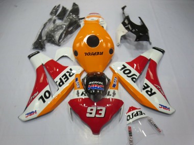 Light Orange Repsol 93 2008-2011 CBR1000RR Motorcycle Fairings