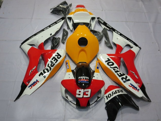Light Orange White Repsol 2006-2007 CBR1000RR Motorcycle Fairings