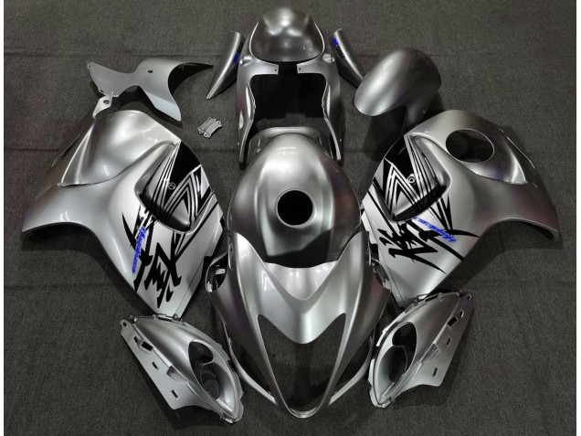 Liquid Silver & Blue 2008-2020 GSXR 1300 Hayabusa Motorcycle Fairings