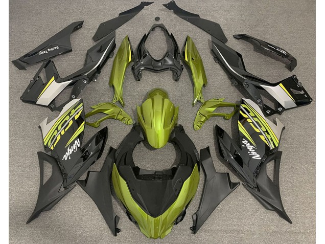 Liquid Yellow and Grey 2018-2023 Ninja 400 Motorcycle Fairings