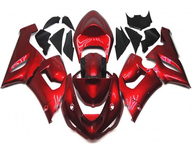 Maroon Red 2005-2006 ZX6R Motorcycle Fairings