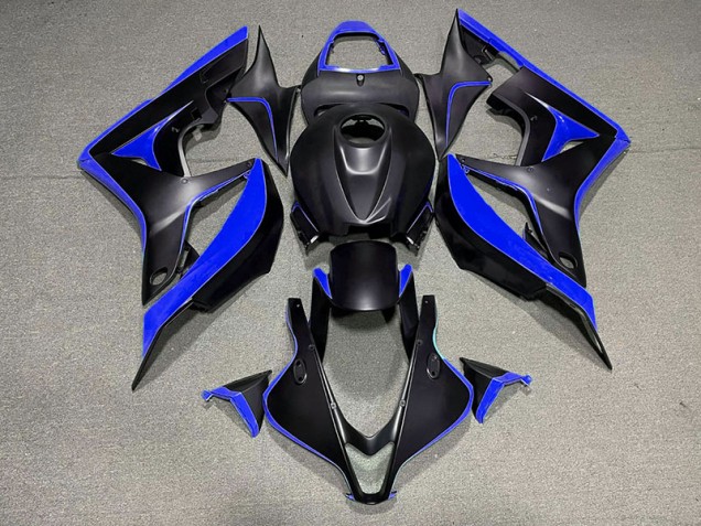 Matte Black & Blue 2007-2008 CBR600RR Motorcycle Fairings