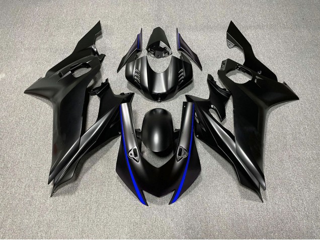 Matte Black & Blue Accents 2017-2021 R6 Motorcycle Fairings