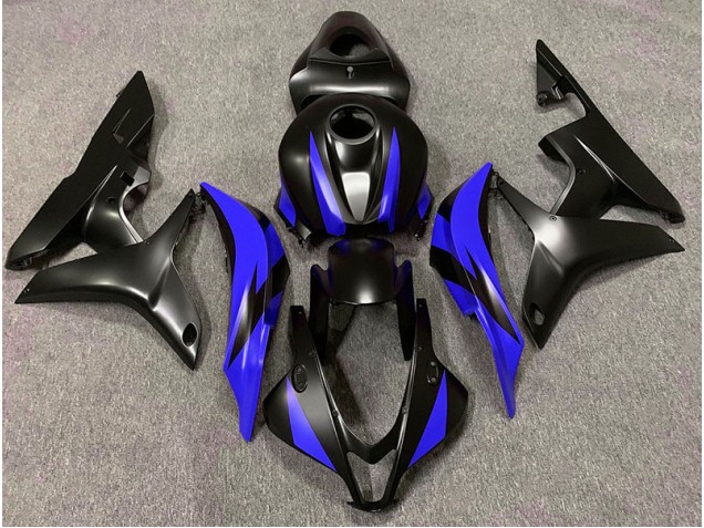 Matte Black & Blue Design 2007-2008 CBR600RR Motorcycle Fairings