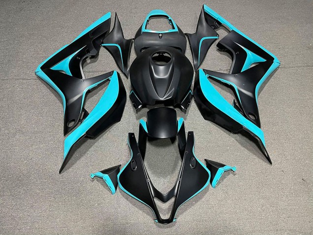 Matte Black & Cyan 2007-2008 CBR600RR Motorcycle Fairings