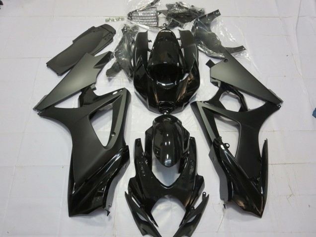 Matte Black Gloss Black 2007-2008 GSXR 1000 Motorcycle Fairings