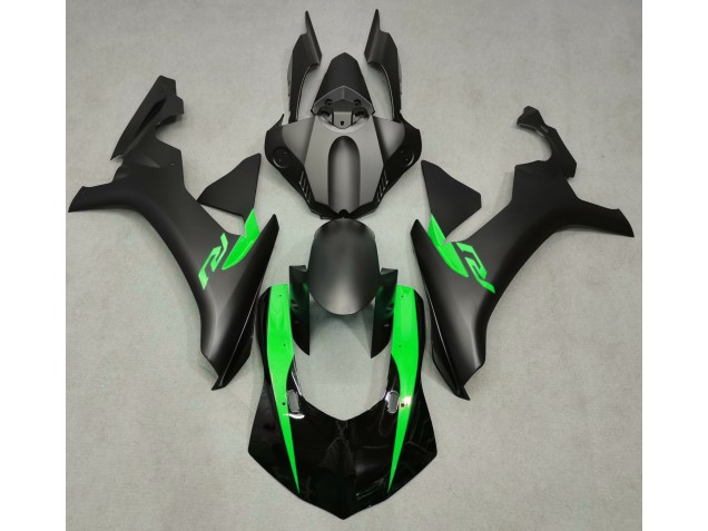 Matte Black & Green 2015-2019 R1 Motorcycle Fairings