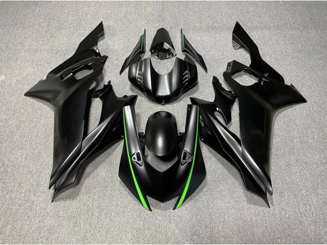 Matte Black & Green Accents 2017-2021 R6 Motorcycle Fairings