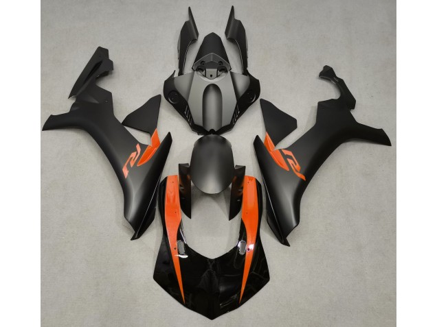 Matte Black & Orange 2015-2019 R1 Motorcycle Fairings