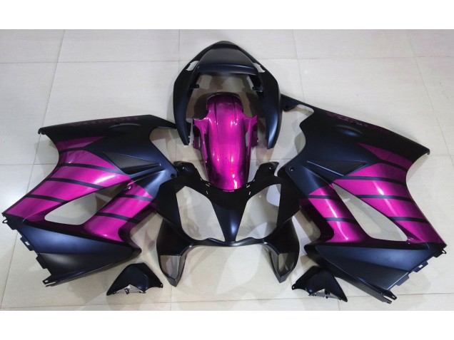 Matte Black & Pink 2002-2012 VFR800 Motorcycle Fairings