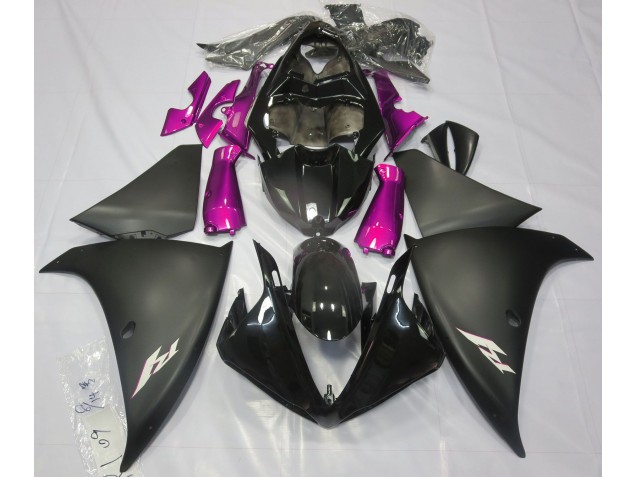 Matte Black & Pink 2009-2011 R1 Motorcycle Fairings Matte Black & Pink 2009-2011 R1 Motorcycle Fairings