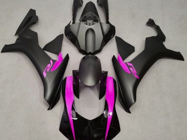 Matte Black & Pink 2015-2019 R1 Motorcycle Fairings