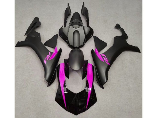 Matte Black & Pink 2015-2019 R1 Motorcycle Fairings